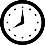 Cartoon image of a clock.