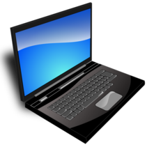 Photo of open laptop computer