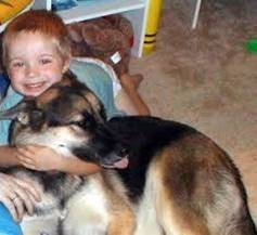 kid with dog