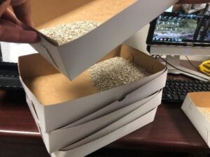 Litter boxes stacked correctly