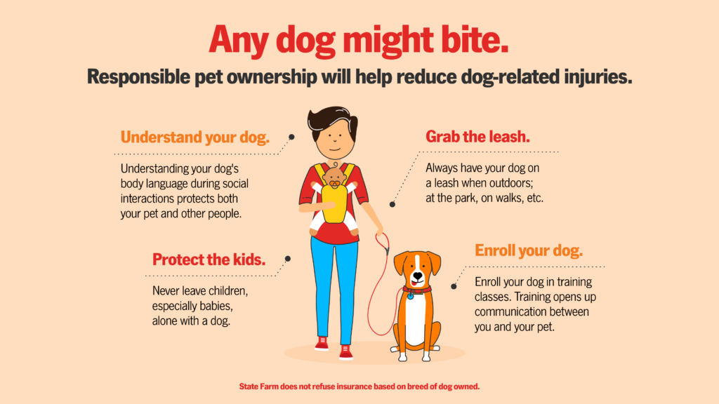 Any dog might bite info graphic