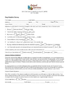 Dog adoption survey