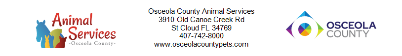 Animal Services and Osceola County header