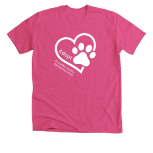 Pink adopt tee shirt and link