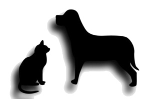 Dog and cat silhoutte 