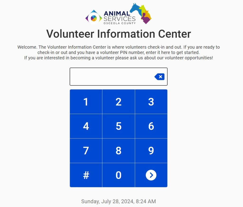 Volgistics log in screen blank