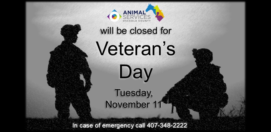 Closed for Veteran's Day 11/11/25